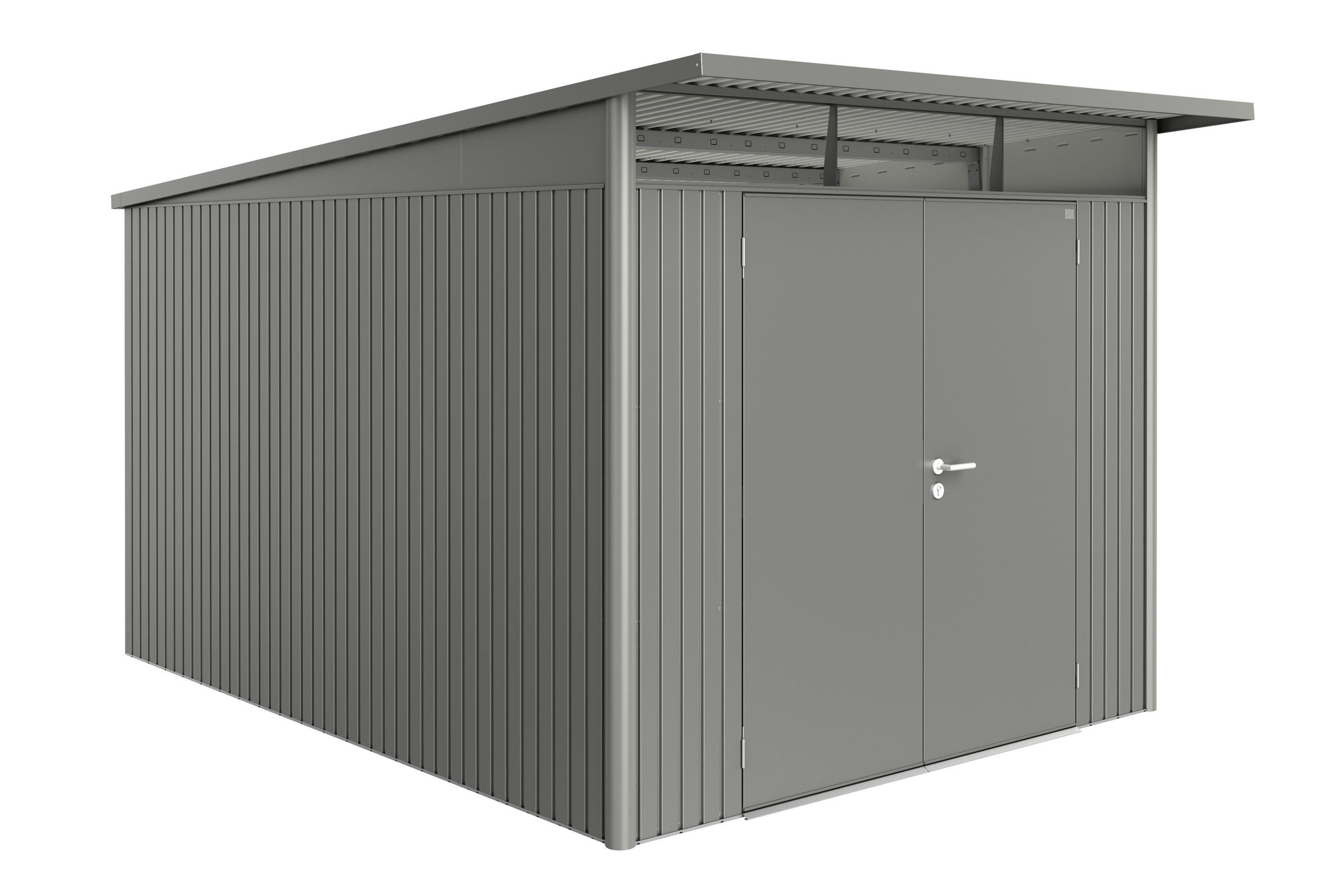 GERÄTEHAUS 260/222/380 cm  - Anthrazit, Basics, Metall (260/222/380cm) - Biohort