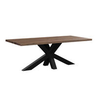 GARTENTISCH  - Akaziefarben, MODERN, Holz/Metall (220/76/100cm) - Ambia Garden