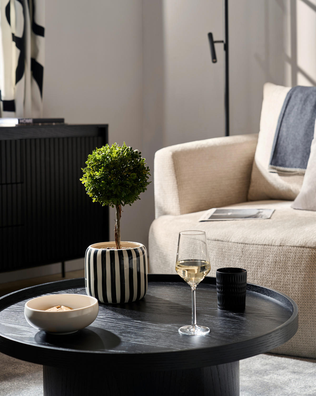 ECKSOFA in Chenille Greige  - Greige/Schwarz, MODERN, Kunststoff/Textil (287/179cm) - Carryhome