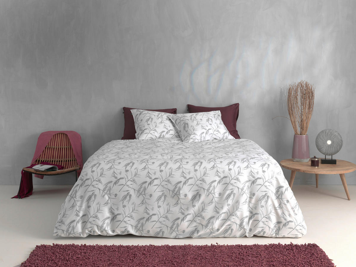 BETTWÄSCHE 2-teilig Fiori-di-Satinado Makosatin 135/200 cm  - Weiß, Basics, Textil (135/200cm)