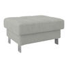 HOCKER in Textil Hellgrau  - Hellgrau, Modern, Textil/Metall (90/44/73cm) - MID.YOU