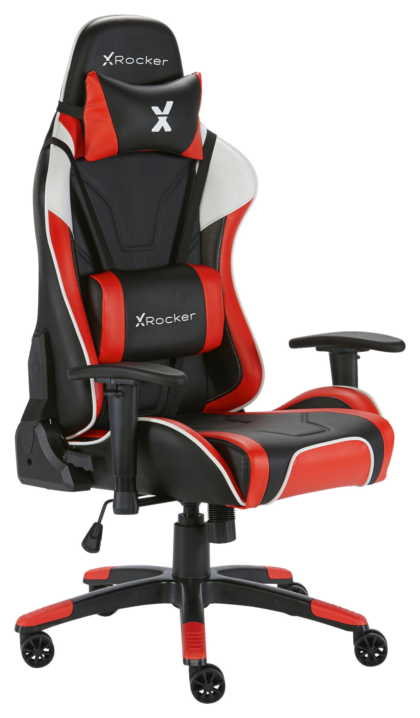 GAMINGSTUHL Rot, Schwarz Metall, Kunststoff, Textil   - Rot/Schwarz, MODERN, Kunststoff/Textil (59,9/122/66cm) - X Rocker