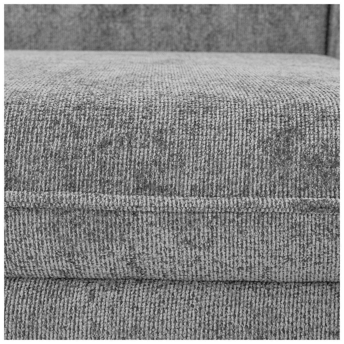 SCHLAFSOFA  mit Liegefunktion, Schlafen auf Sitzhöhe, Rücken echt Chenille Hellgrau  - Hellgrau/Schwarz, KONVENTIONELL, Holz/Textil (238/99/108cm) - Carryhome