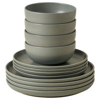 KOMBISERVICE Salbeigrün PACIFICA 12-teilig 4 Personen  - Salbeigrün, Basics, Keramik - Costa Nova