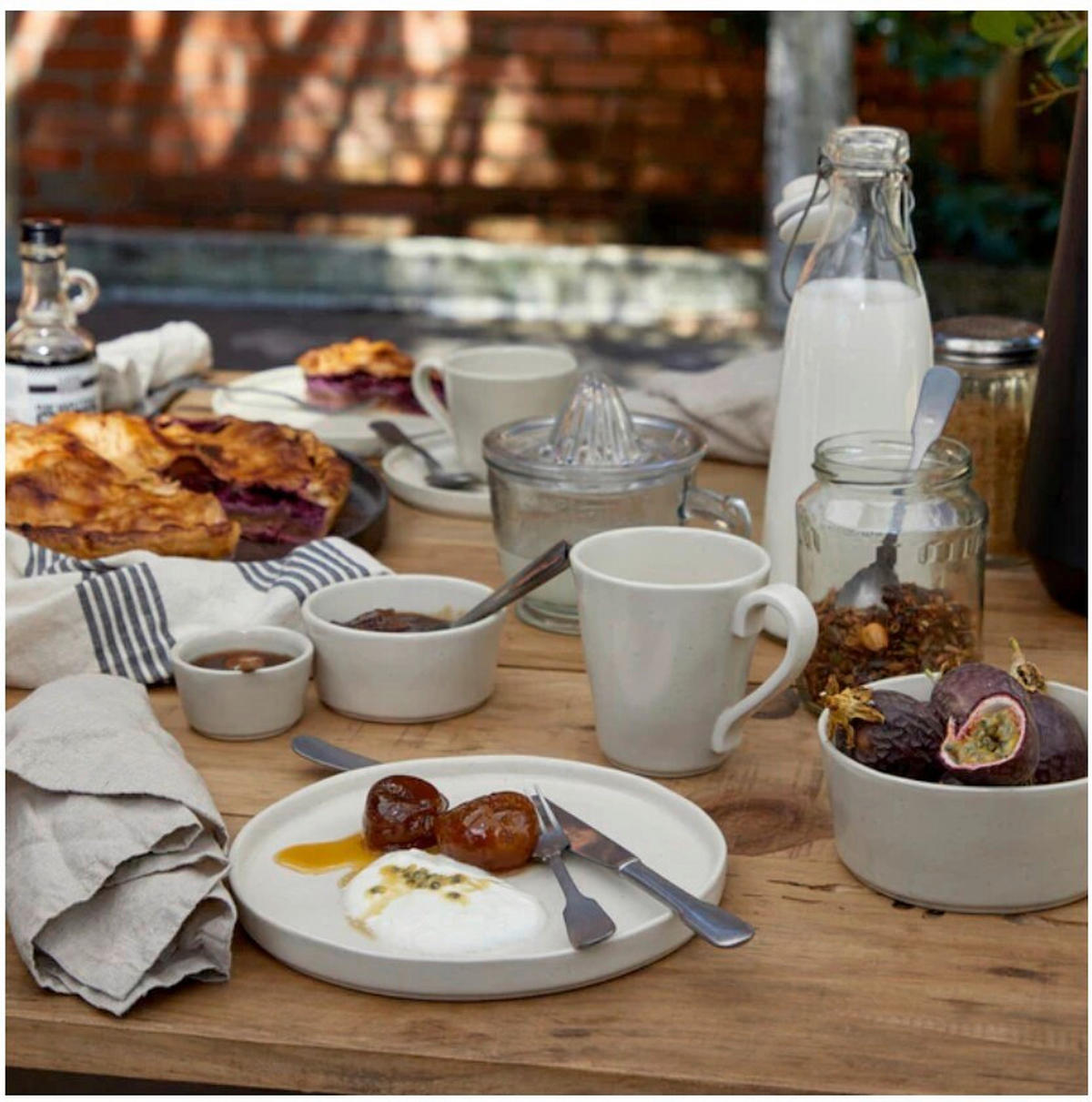 KOMBISERVICE Lagoa 12-teilig  - Perlmutt, Basics, Keramik - Costa Nova