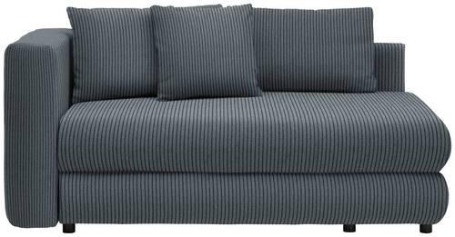 RÉCAMIERE Grau Cord  - Schwarz/Grau, Design, Kunststoff/Textil (171/71-88/93cm) - Cantus