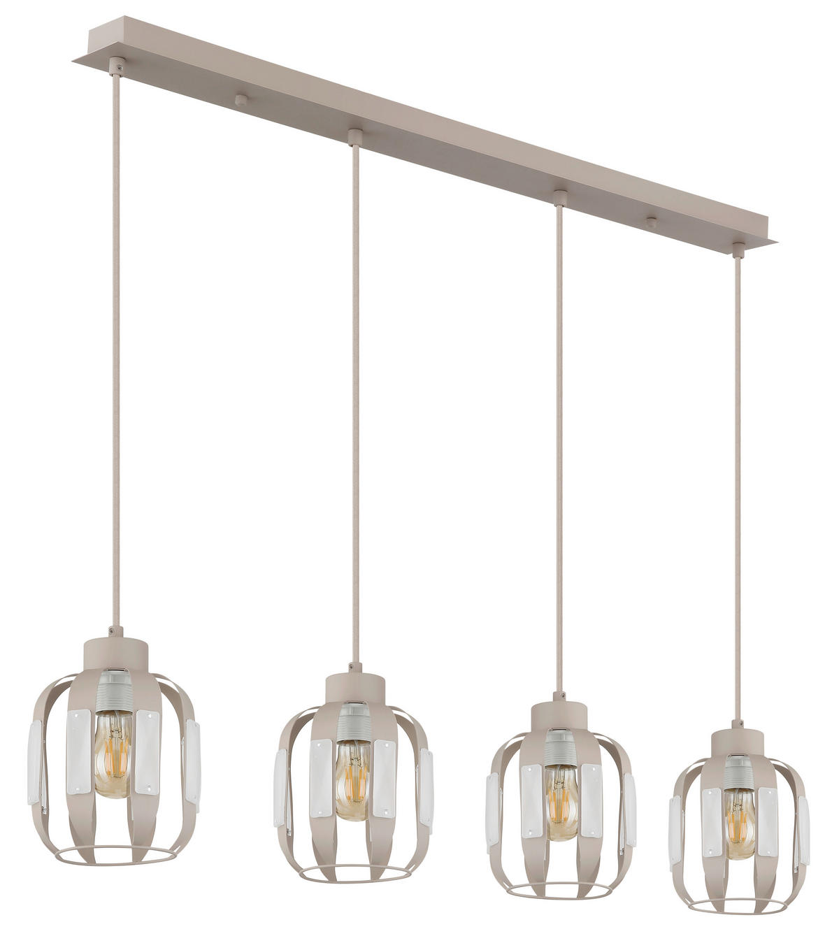 HÄNGELEUCHTE Arlen 100/16/120 cm   - Sandfarben/Beige, Design, Glas/Textil (100/16/120cm) - Globo