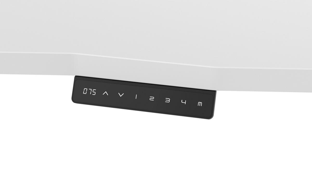 SKRIVBORD 150/76/73-118 cm  i vit  - vit, Design, metall/trämaterial (150/76/73-118cm) - Cantus