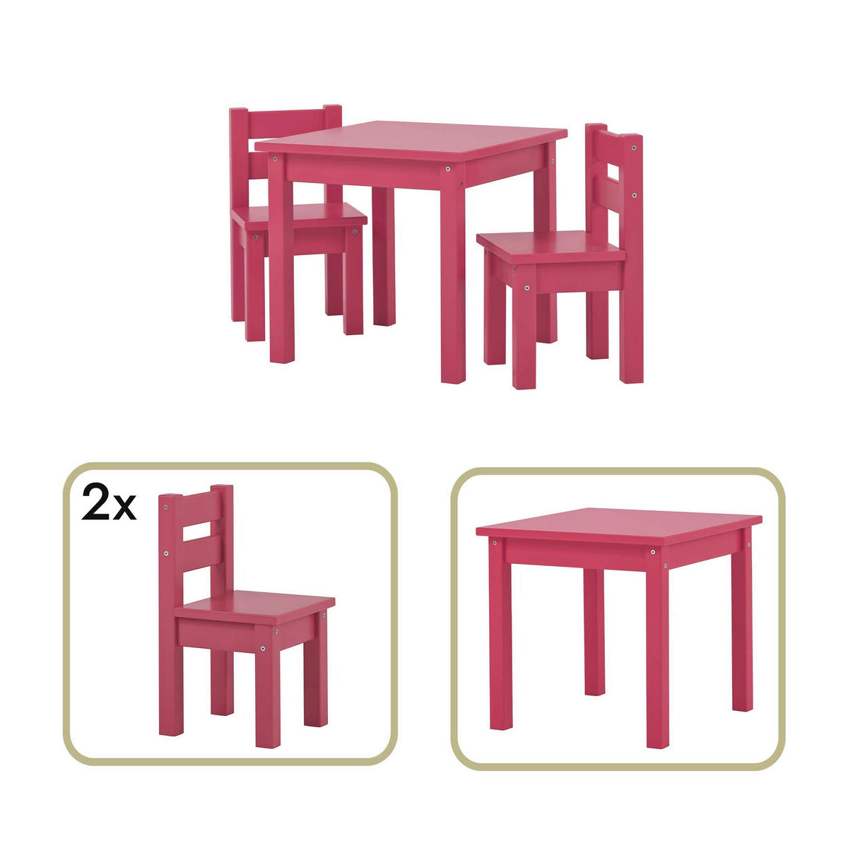 KINDERSITZGRUPPE  - Pink, MODERN, Holz - MID.YOU