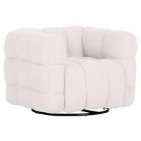 SESSEL in Flachgewebe Weiss  - Weiss/Schwarz, Konventionell, Textil/Metall (97/71/87cm) - Carryhome