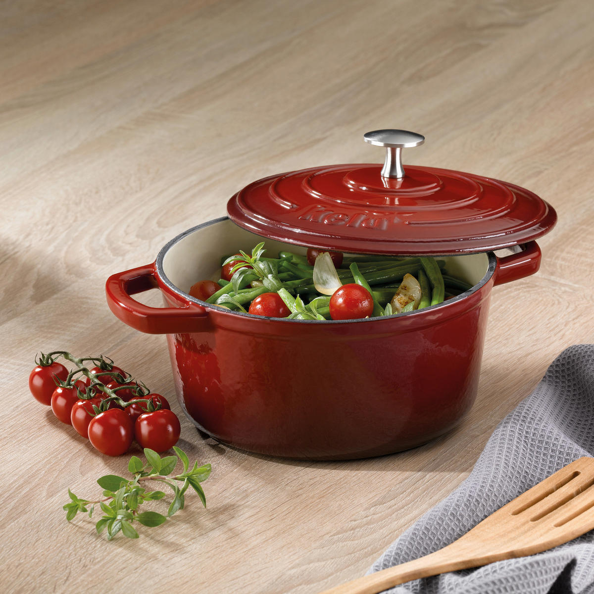 PEKAČ   2.5 l  Calido  - bež/crvena, Konvencionalno, metal (21/10cm) - Kela