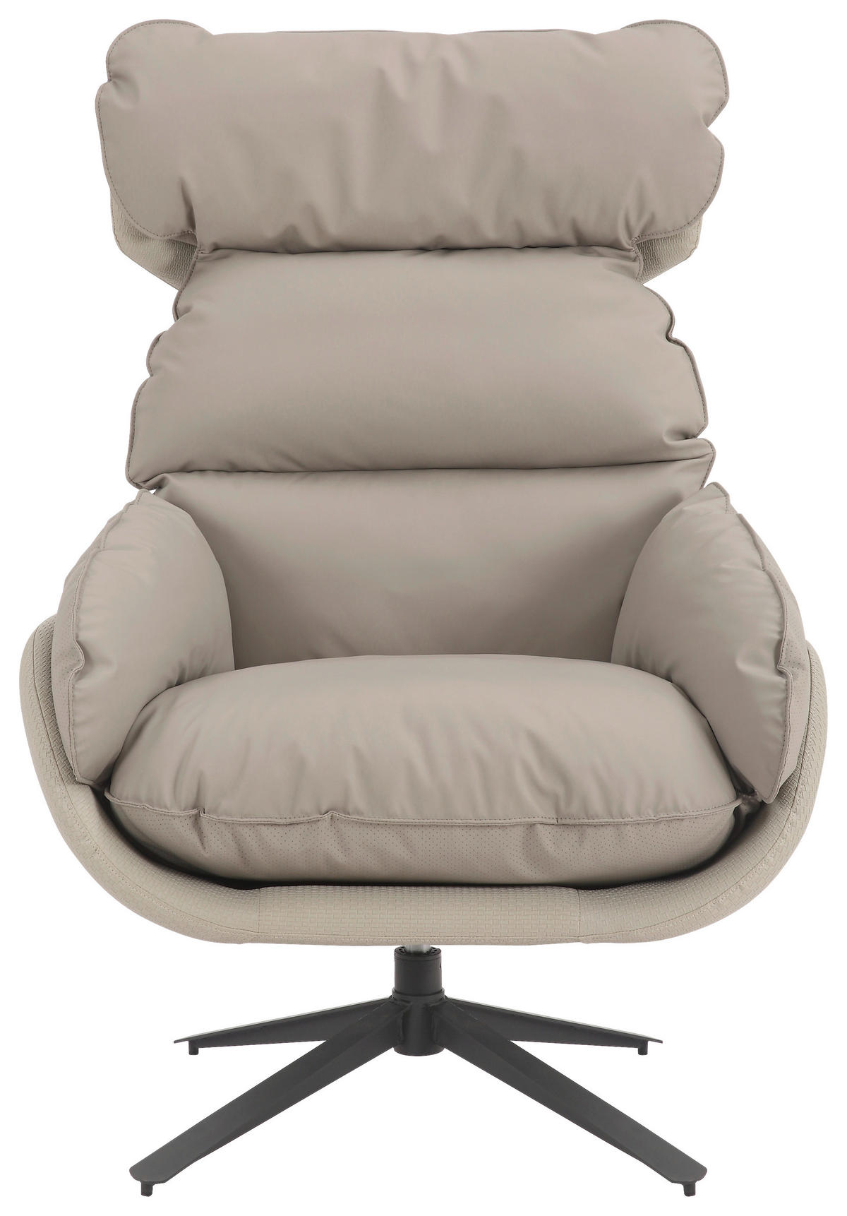 RELAXSESSEL Lederlook    - Taupe, MODERN, Textil (81/109/95cm) - MID.YOU