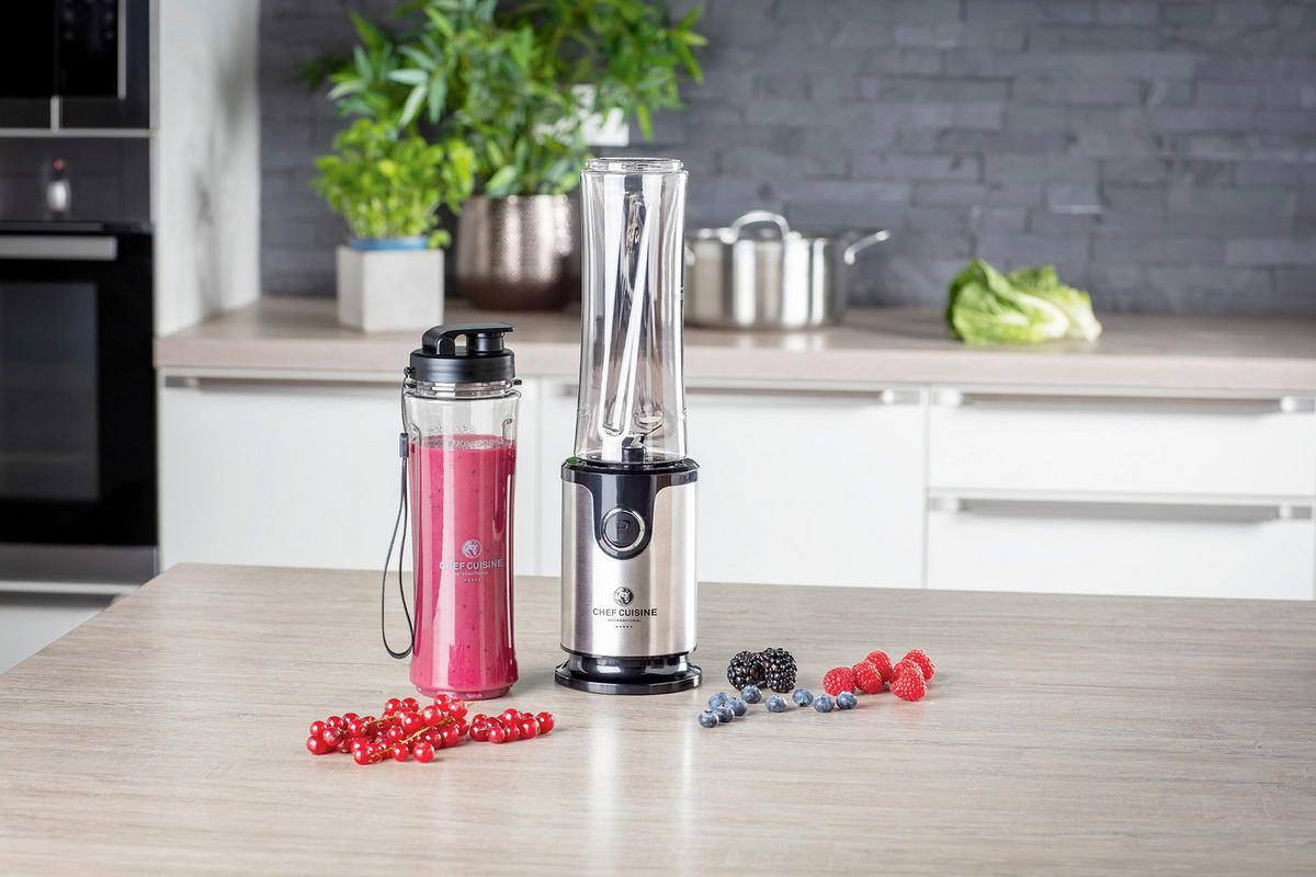 SMOOTHIE MAKER  - Edelstahlfarben/Schwarz, Basics, Kunststoff/Metall - CHEF CUISINE