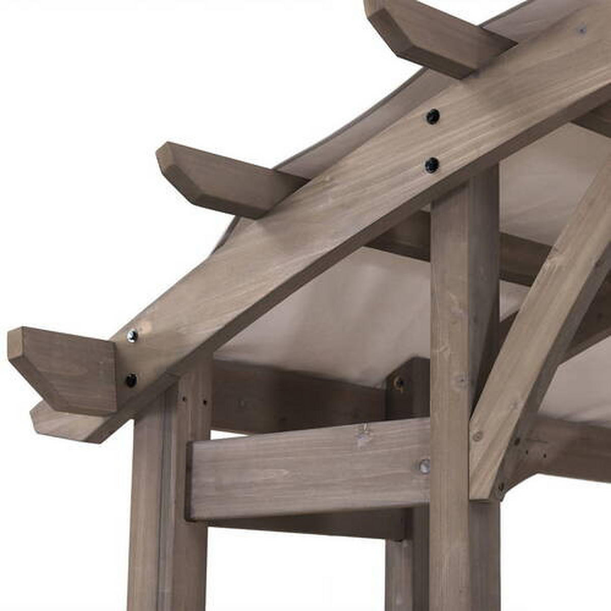 PAVILLON 427/250/305 cm   - Hellgrau/Naturfarben, Basics, Holz/Textil (427/250/305cm)