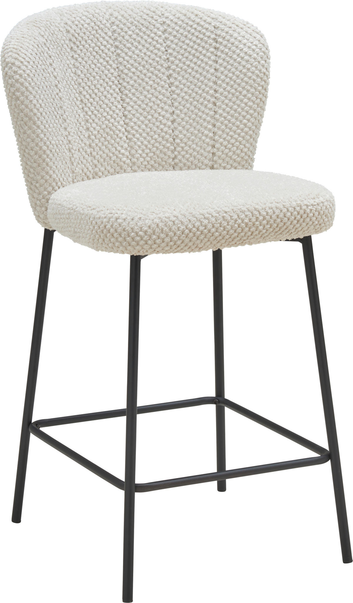 BARHOCKER in Beige  - Beige/Schwarz, LIFESTYLE, Holz/Textil (55/101/59cm) - Livetastic