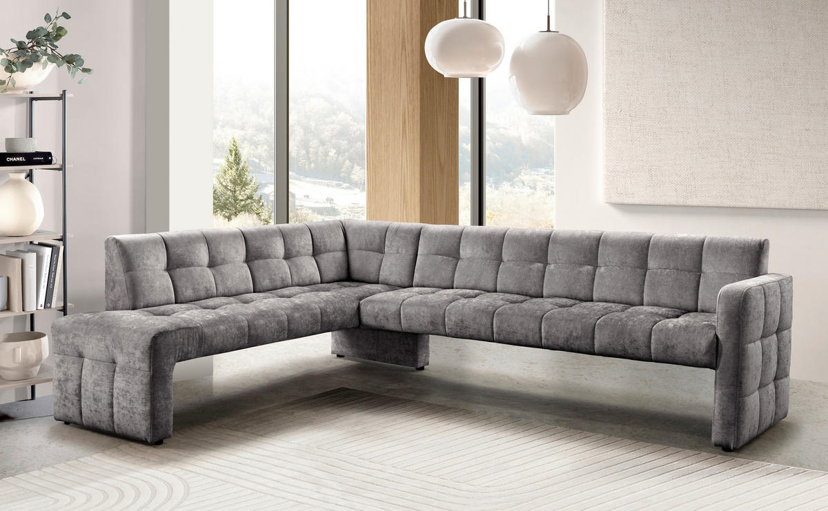 ECKBANK 265/197 cm  in Cappuccino  - Schwarz/Cappuccino, MODERN, Holz/Holzwerkstoff (265/197cm) - Livetastic