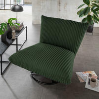 RELAXSESSEL in Textil Grün  - Schwarz/Grün, Design, Textil/Metall (100/78/96cm) - Livetastic