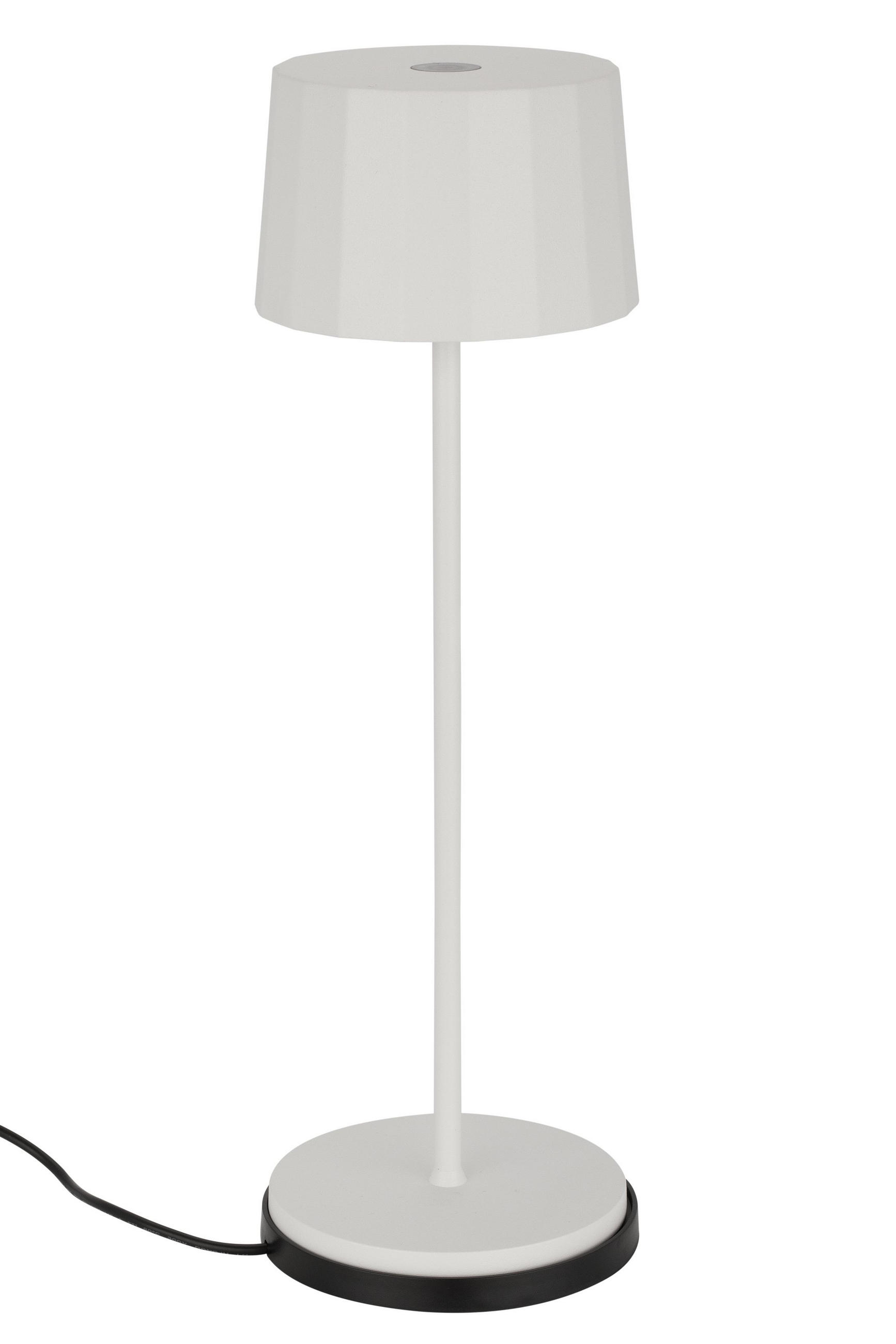 AKKU-TISCHLEUCHTE Pleat 11/35 cm   - Weiß, Design, Kunststoff/Metall (11/35cm) - Dieter Knoll