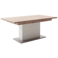 ESSTISCH in Holzwerkstoff  - Weiss/Eichefarben, Design, Holzwerkstoff (180/77/100cm) - Livetastic