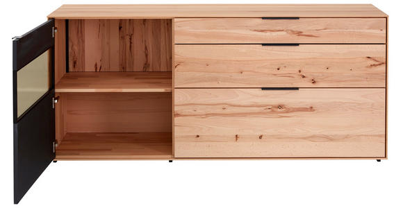 SIDEBOARD 185/81/49 cm - Anthrazit/Buchefarben, Natur, Glas/Holz (185/81/49cm) - Valnatura