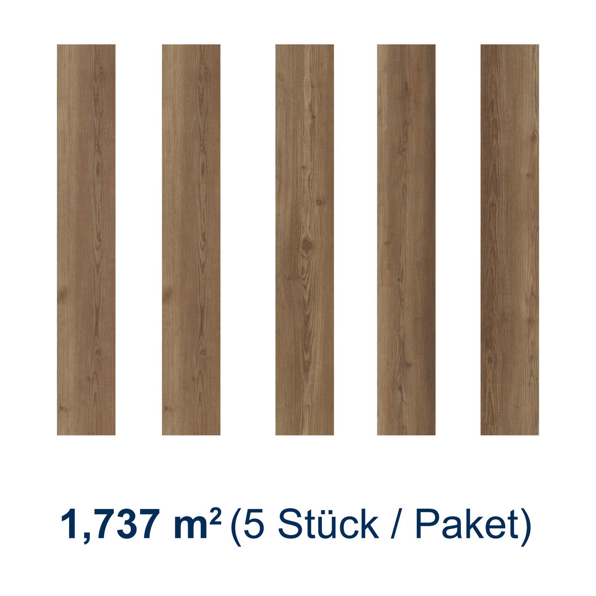 DESIGNBODEN MultilayerPlus  per  m² - Eichefarben/Mokka, Basics, Kunststoff (152.4/22.8/0.65cm)