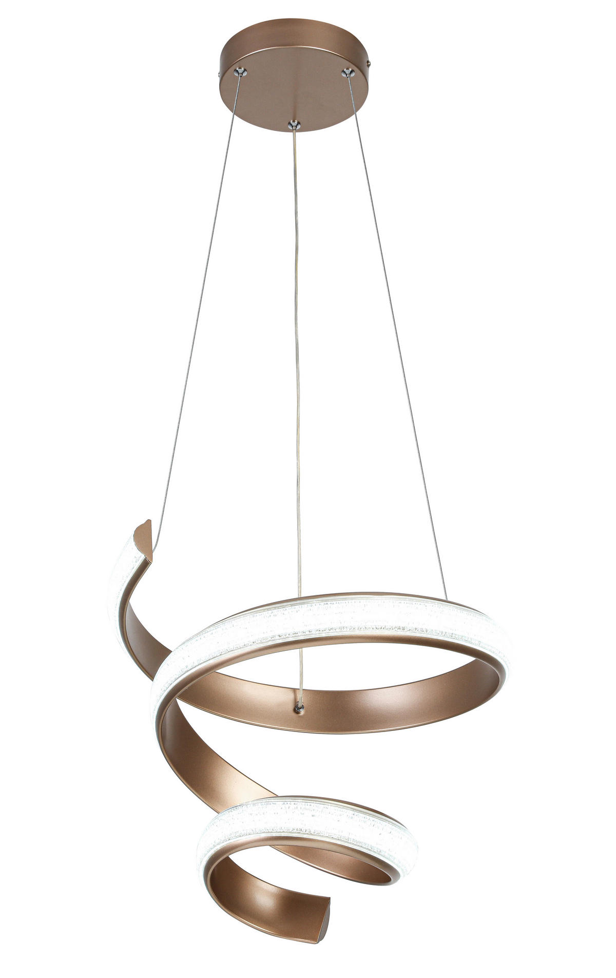 Lampă Suspendată Cu Led 37/150 cm  - cappuccino/transparent, Design, plastic/metal (37/150cm) - Novel