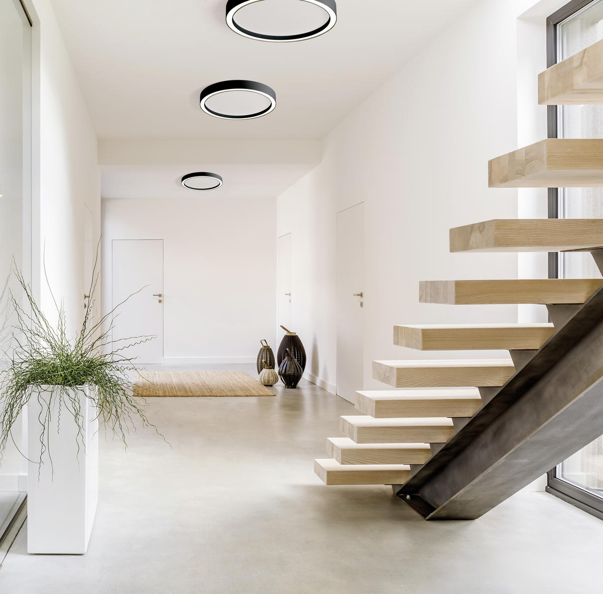 LED-DECKENLEUCHTE 40/4 cm   - Schwarz/Weiß, Design, Metall (40/4cm) - BOPP