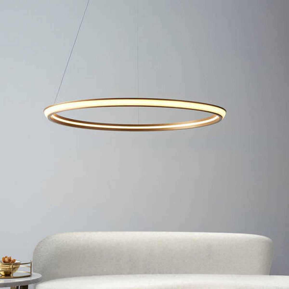LED-HÄNGELEUCHTE Endon Silvina 75.5/155 cm   - Chromfarben/Goldfarben, Design, Metall (75.5/155cm) - ENDON