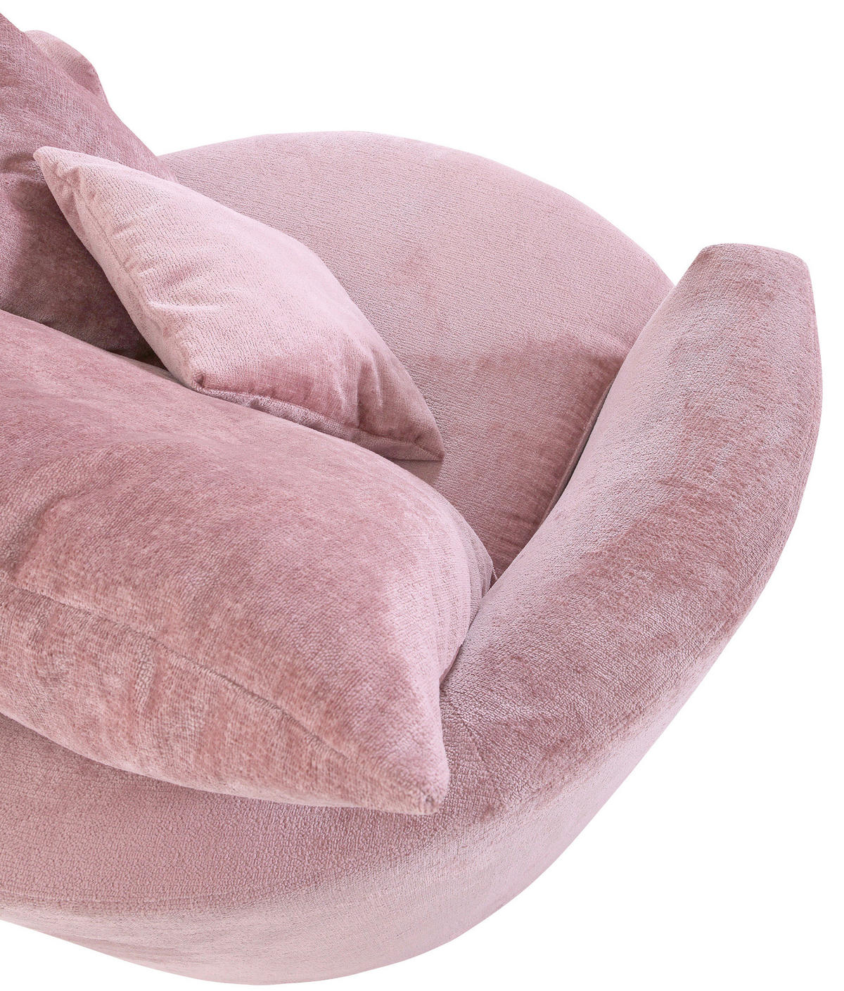SESSEL in Chenille Altrosa  - Schwarz/Altrosa, Konventionell, Textil/Metall (115/72/115cm) - Carryhome