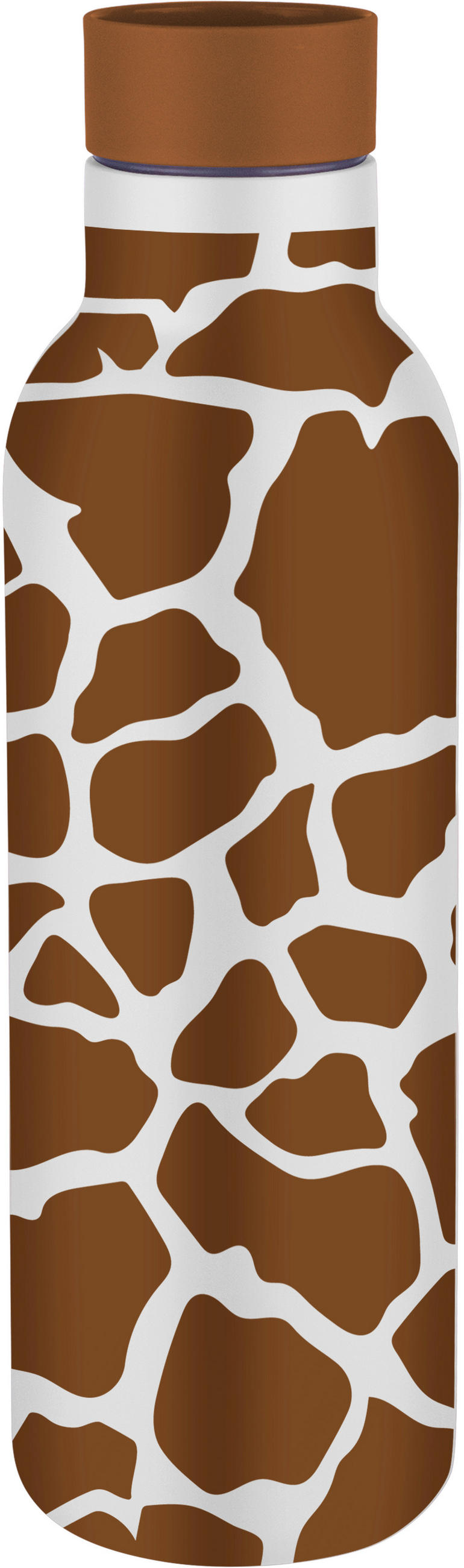 THERMOSFLASCHE 0.45 l  - Weiss/Braun, Trend, Kunststoff/Metall (7/23cm) - Homeware Profession.