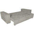 BIGSOFA in Flachgewebe Creme  - Chromfarben/Creme, KONVENTIONELL, Textil/Metall (256/68/122cm) - Carryhome