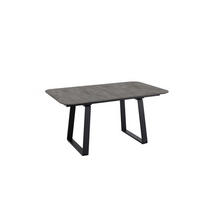 ESSTISCH 160-210/95/76 cm Nachbildung  Holz, Metall ausziehbar, in verschiedenen Größen erhältlich oval Schwarz, Schieferfarben  - Schieferfarben/Schwarz, Basics, Holz/Metall (160-210/95/76cm) - Celina Home