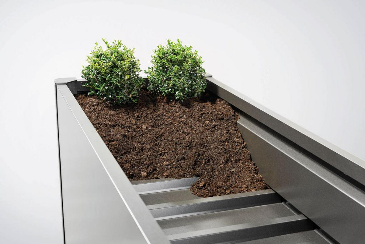 PFLANZENBEET 102/77/53 cm  - Grau, Basics, Metall (102/77/53cm) - Biohort