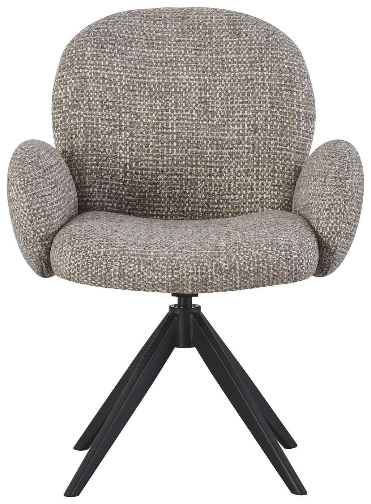 ARMLEHNSTUHL  in Eisen Webstoff  - Schwarz/Grau, Design, Textil/Metall (63/87/65cm) - Novel
