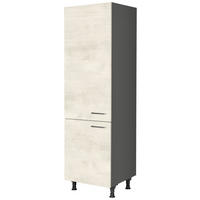 GERÄTEUMBAUSCHRANK 60/216,6/58 cm  Weiss  - Schieferfarben/Weiss, Modern, Holzwerkstoff/Metall (60/216,6/58cm) - Nobilia