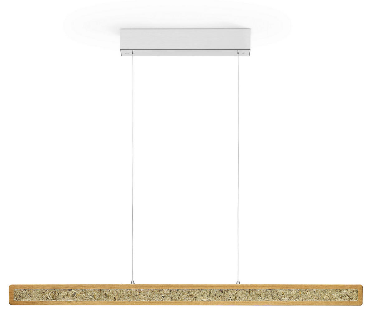 LED-HÄNGELEUCHTE 100/4/55-150 cm  - Silberfarben/Braun, Natur (100/4/55-150cm) - Herzblut