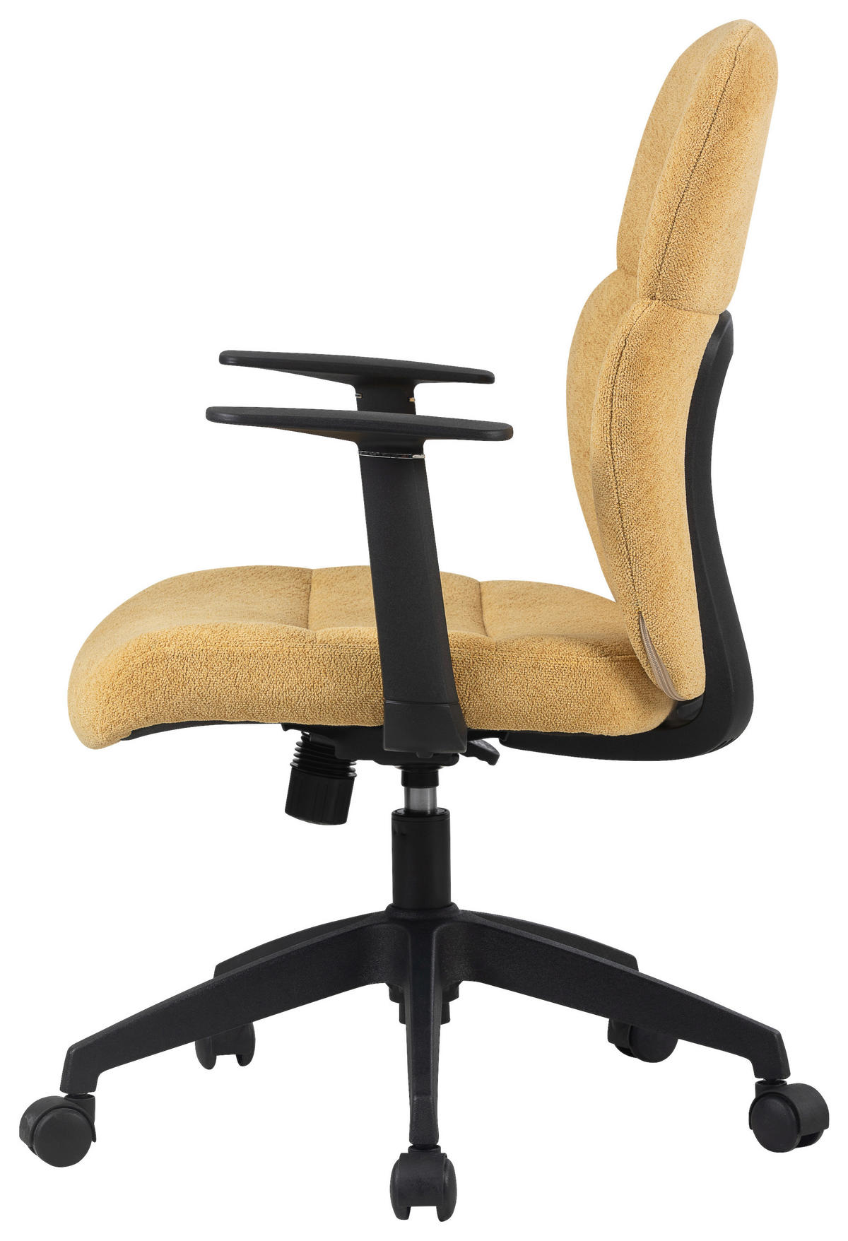 DREHSTUHL Webstoff Gelb, Schwarz  - Gelb/Schwarz, Design, Kunststoff/Textil (60/93,5-101/57cm) - Modante