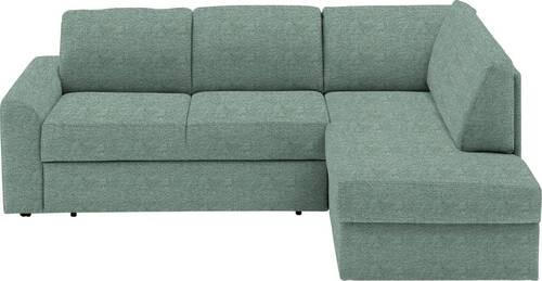 ECKSOFA in Webstoff Türkis  224/165 cm  - Türkis/Schwarz, KONVENTIONELL, Kunststoff/Textil (224/165cm) - Xora
