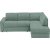 ECKSOFA in Webstoff Türkis  224/165 cm  - Türkis/Schwarz, KONVENTIONELL, Kunststoff/Textil (224/165cm) - Xora