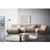 WOHNLANDSCHAFT Taupe Cord  - Taupe, Trend, Textil (185/390/210cm) - Livetastic