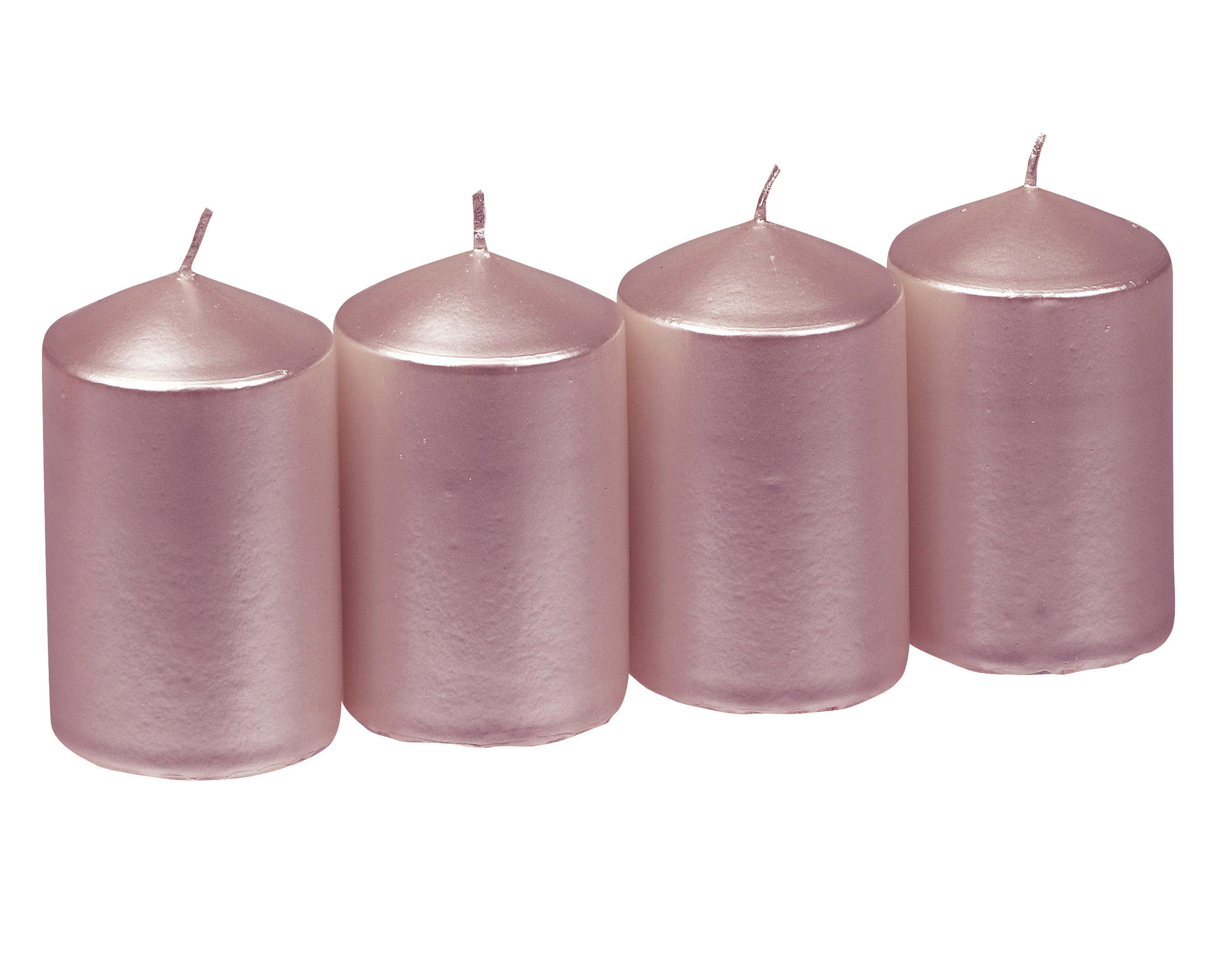 STUMPENKERZENSET 4,7/7,5 cm  - Dunkelrosa, KONVENTIONELL, Paraffin (4,7/7,5cm) - Steinhart