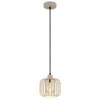 HÄNGELEUCHTE 18/120 cm  - Sandfarben/Klar, Design, Glas/Textil (18/120cm) - Globo