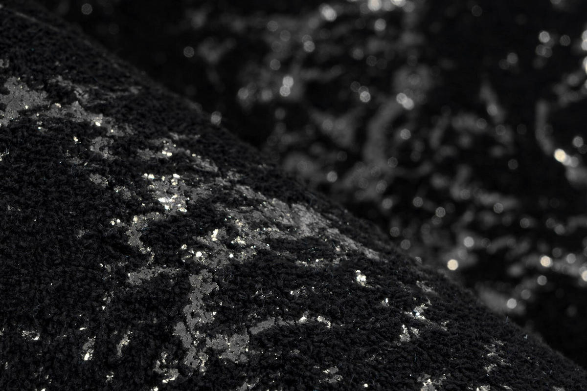 FLACHWEBETEPPICH 120/170 cm Bijou 225 Schwarz / Silber Silberfarben, Schwarz  - Silberfarben/Schwarz, KONVENTIONELL, Textil (120/170cm)