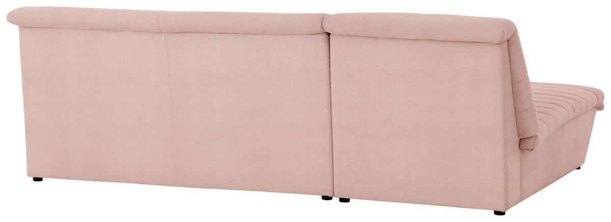ECKSOFA Looks VIII Rosa Webstoff  - Schwarz/Rosa, Design, Kunststoff/Textil (168/274cm) - LOOKS by W.Joop