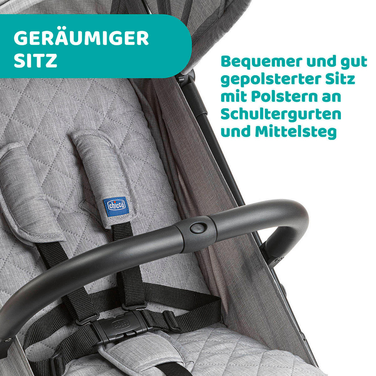BUGGY TROLLEYME  - Grau, Basics, Metall (49,5/103/84cm) - Chicco