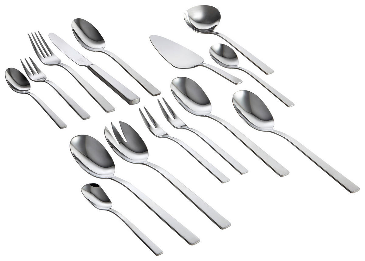 BESTECKSET  100-teilig  - Silberfarben, Basics, Metall (37,5/17,0/49,5cm) - Zwilling
