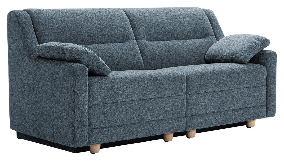 SCHLAFSOFA Chenille Blau