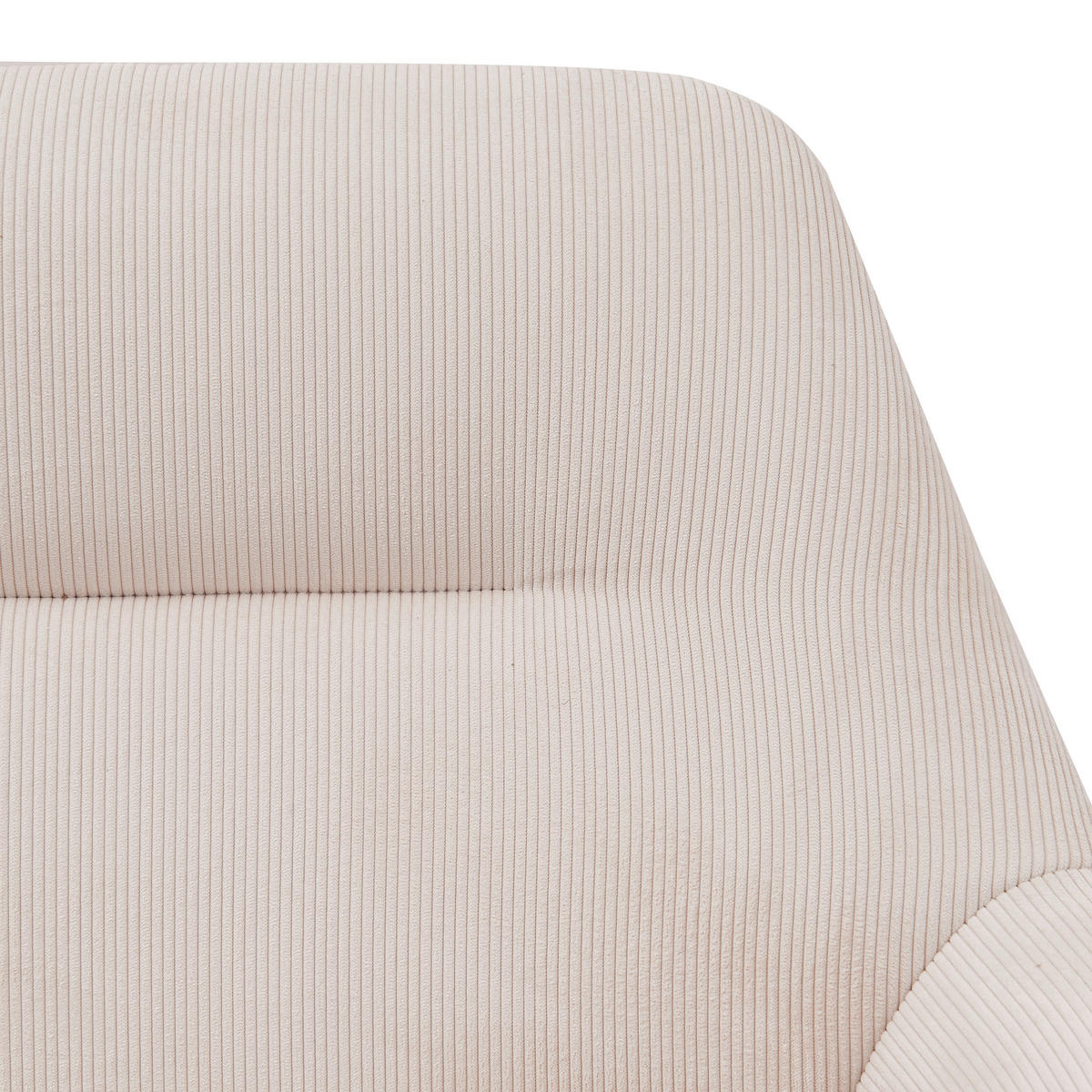 SESSEL in Cord Creme  - Creme/Schwarz, MODERN, Textil/Metall (78/78/75cm) - MID.YOU