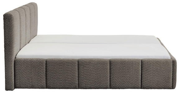 POLSTERBETT 180/200 cm in Anthrazit - Anthrazit/Schwarz, Design, Holz/Textil (180/200cm) - Xora