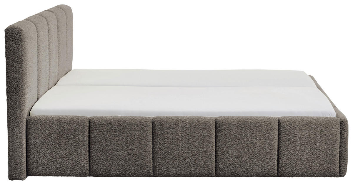 POLSTERBETT 180/200 cm  in Anthrazit  - Anthrazit/Schwarz, Design, Holz/Textil (180/200cm) - Xora